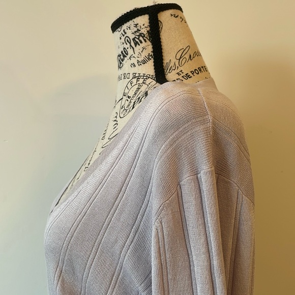judith & charles Silk blend V-neck Long Sleeve Sweater - L - Picture 6 of 13